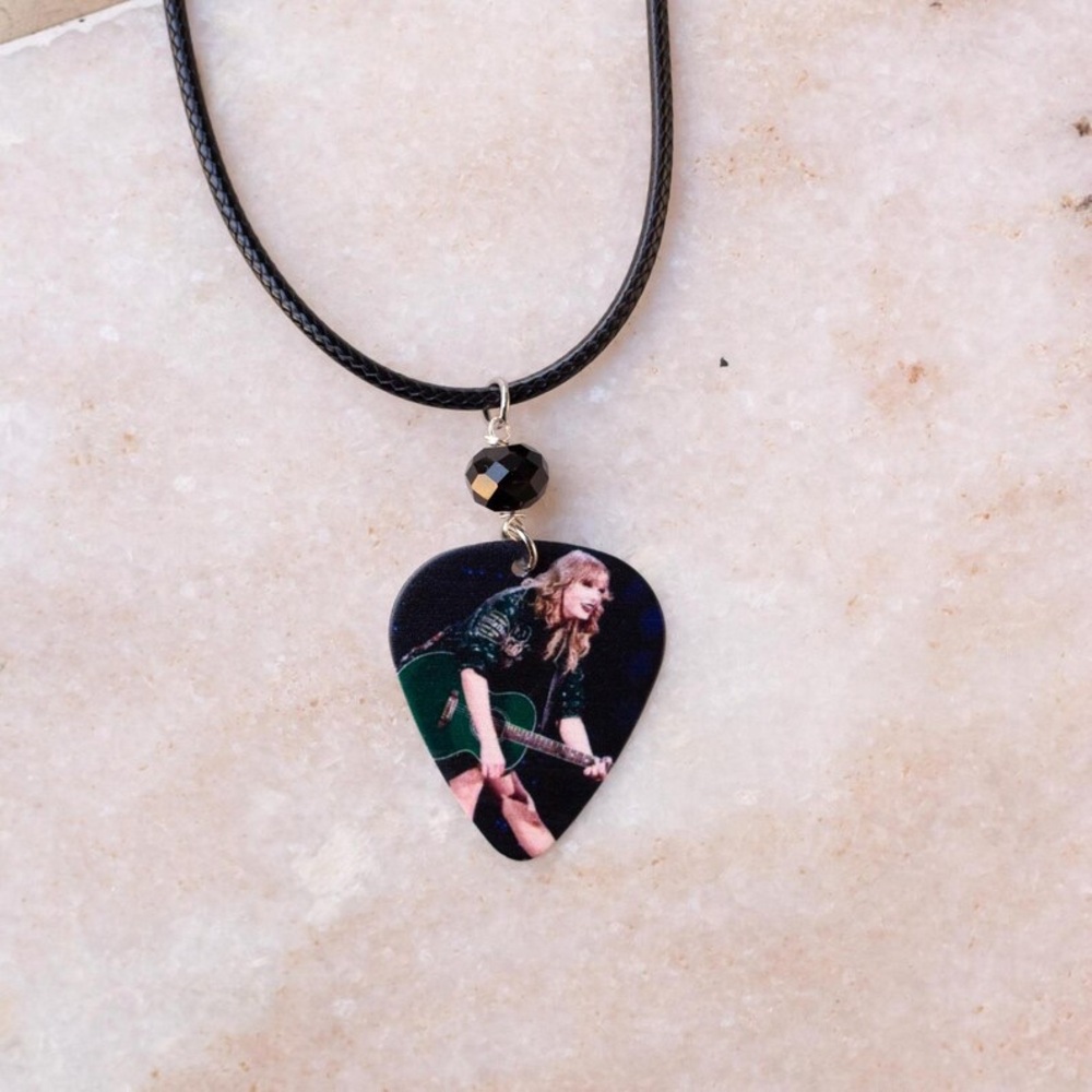 Taylor Swift Eras Tour concert guitar pick necklace
